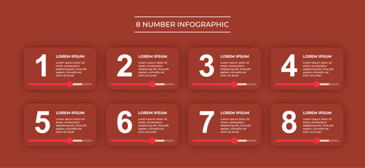 Red Technology Infographic Vector Set – Bullet Point Numbers, Arrows, and Business Web Design Elements