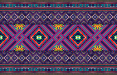 Tribal striped seamless pattern. Aztec geometric vector background. Can be used in textile design, web design for making of clothes, accessories, decorative paper, wrapping, envelope; backpacks, etc.