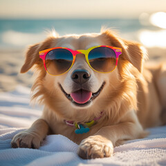 dog with sunglasses