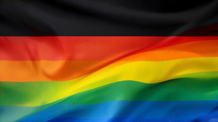 The Rainbow flag is the symbol of the LGBTQ+ community. Rainbow pride flag stripes. Social Justice