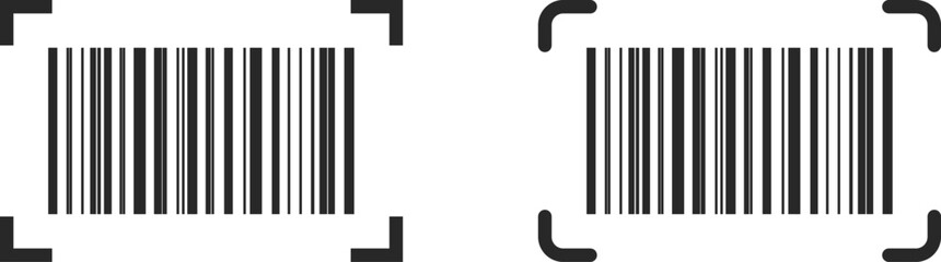 Barcode scan icon. Scan me text. Smartphone usage. barcode sign. payment and identification. Simple digital scanning 