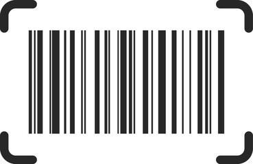 Barcode scan icon. Scan me text. Smartphone usage. barcode sign. payment and identification. Simple digital scanning 