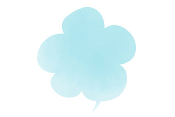 水彩風　水色の吹き出しベクター素材