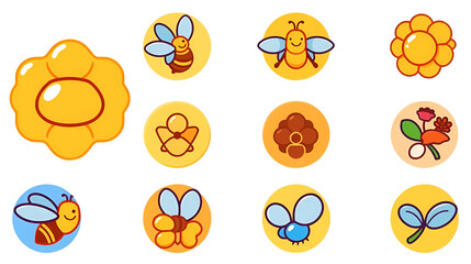 Fototapeta premium Honey swooper icon. Honey relate icon set. Round colourful 12 bu