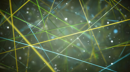 field of overlapping neon lines fading into dark background