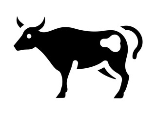 Cow Silhouette Logo Design with Transparent Background V E C T O R vector 3
