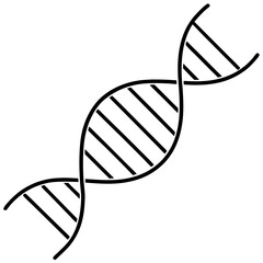 Genetic Helix Icon Outline Design