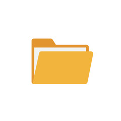 Open and close folders with documents. Folders icons isolated on white background. Folders set