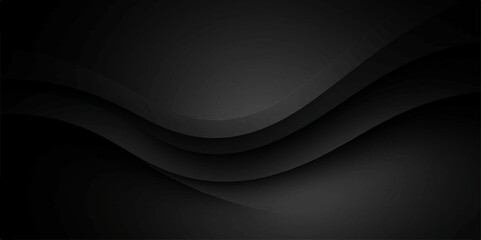 Abstract black and white background with flowing wave patterns and futuristic light curves, perfect for digital art and technology illustrations