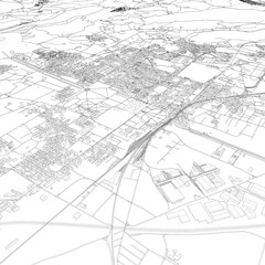 3D illustration of city and urban in Caserta Italy