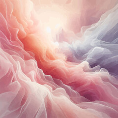 "Whispers of Color: A Dance of Waves and Silk"