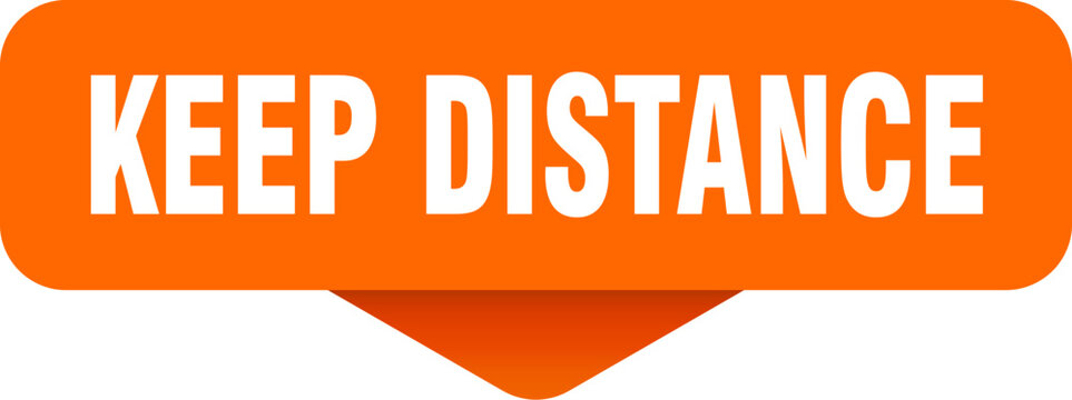 keep distance sticker. keep distance sign on transparent background
