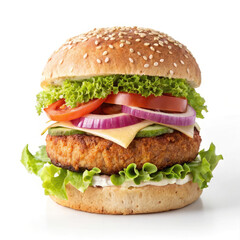 hamburger on a white background