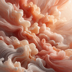 "Whispers of Color: A Dance of Waves and Silk"