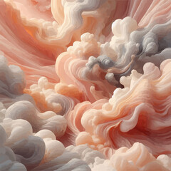 "Whispers of Color: A Dance of Waves and Silk"