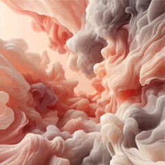 "Whispers of Color: A Dance of Waves and Silk"