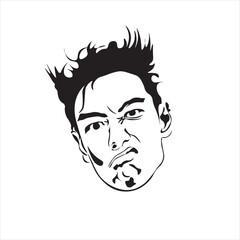 a fun face with a cool expression