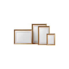 Standing Picture Frame with Blank Space for Photo Display Isolated on White Background