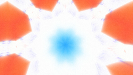 Abstract Radiant Burst with Soft Grain Texture, Symmetrical Glow Pattern in Psychedelic Style, Radiating Circular Abstract with Subtle Noise, Kaleidoscopic Starburst with Gradient Flow