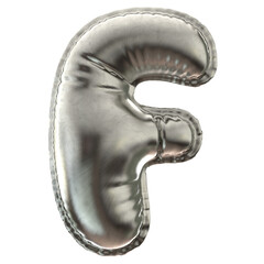 F letter Silver ballon
