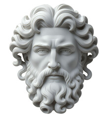 Alabaster Zeus on Transparent, Classic Graphic Cutout