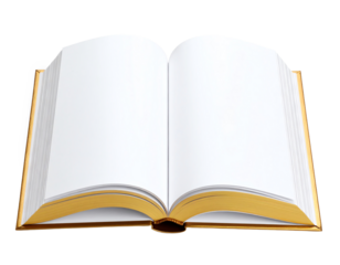 An open book with blank pages for creativity.