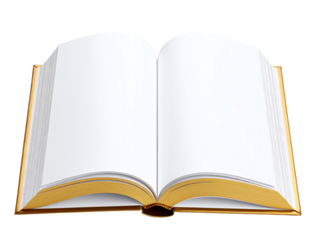 An open book with blank pages for creativity.
