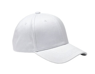 Fototapeta premium Classic white baseball cap with adjustable strap.