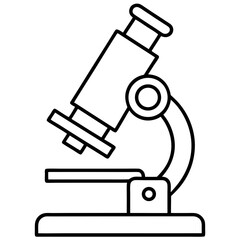 Lab Microscope Thin Line Art