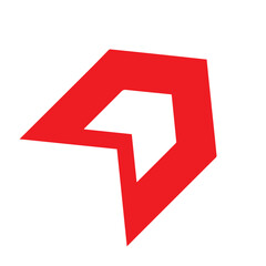 Abstract minimalist geometric logo brand design