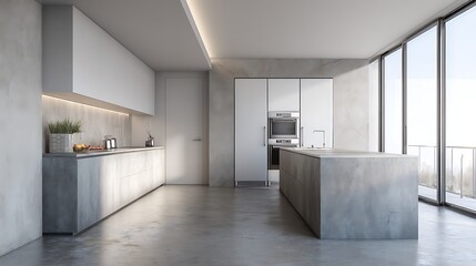 Fototapeta premium Modern kitchen interior with kitchen