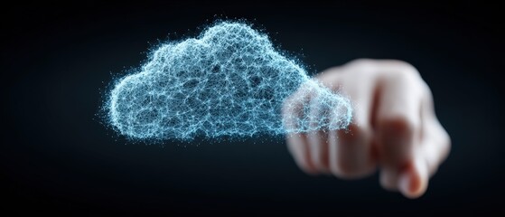 Innovative cloud computing solutions digital realm visual representation modern technology close-up view future concepts