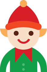 Flat Style Vector Art Christmas Character With Jolly Smile Fr