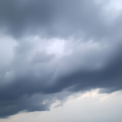 Fototapeta premium Dark and gloomy sky atmosphere indicative of impending rain, Moody sky suggesting rain weather