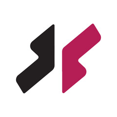 Fototapeta premium Abstract minimalist geometric logo brand design