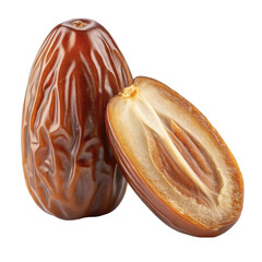 Whole and Halved Date Fruit, Cut Out