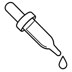 Medical Dropper Outline Vector