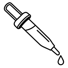 Medical Dropper Outline Vector