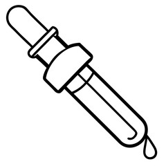 Medical Dropper Outline Vector