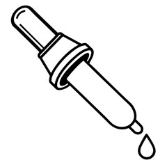 Medical Dropper Outline Vector