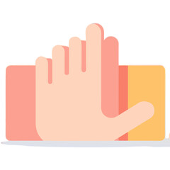 Obraz premium Minimalist Vector SVG Icon Set with Hand Gesture Illustration in Flat Design Style