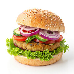 hamburger on a white background