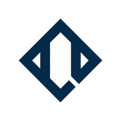 Abstract minimalist geometric logo brand design