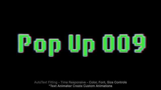 Pop Up Text Overlay (09) Editable Color, Font & Animation | Easy Animator Controls to Create Custom Text Animations
