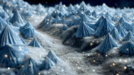 Obraz premium unfolding mid-air surrounded by glowing particles