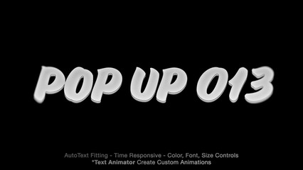Pop Up Text Overlay (13) Editable Color, Font & Animation | Easy Animator Controls to Create Custom Text Animations
