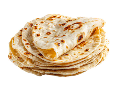 Freshly made chapati with flavorful curry dishes