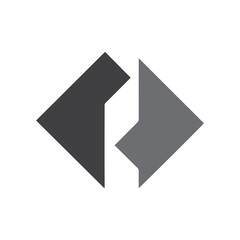 Abstract minimalist geometric logo brand design