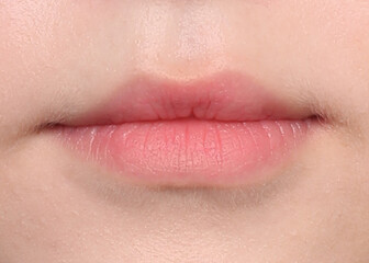 Fototapeta premium lips of a young girl woman, Caucasian