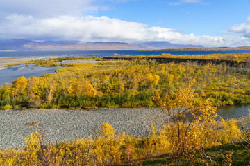 Abisko with Lake Torneträsk in autumn